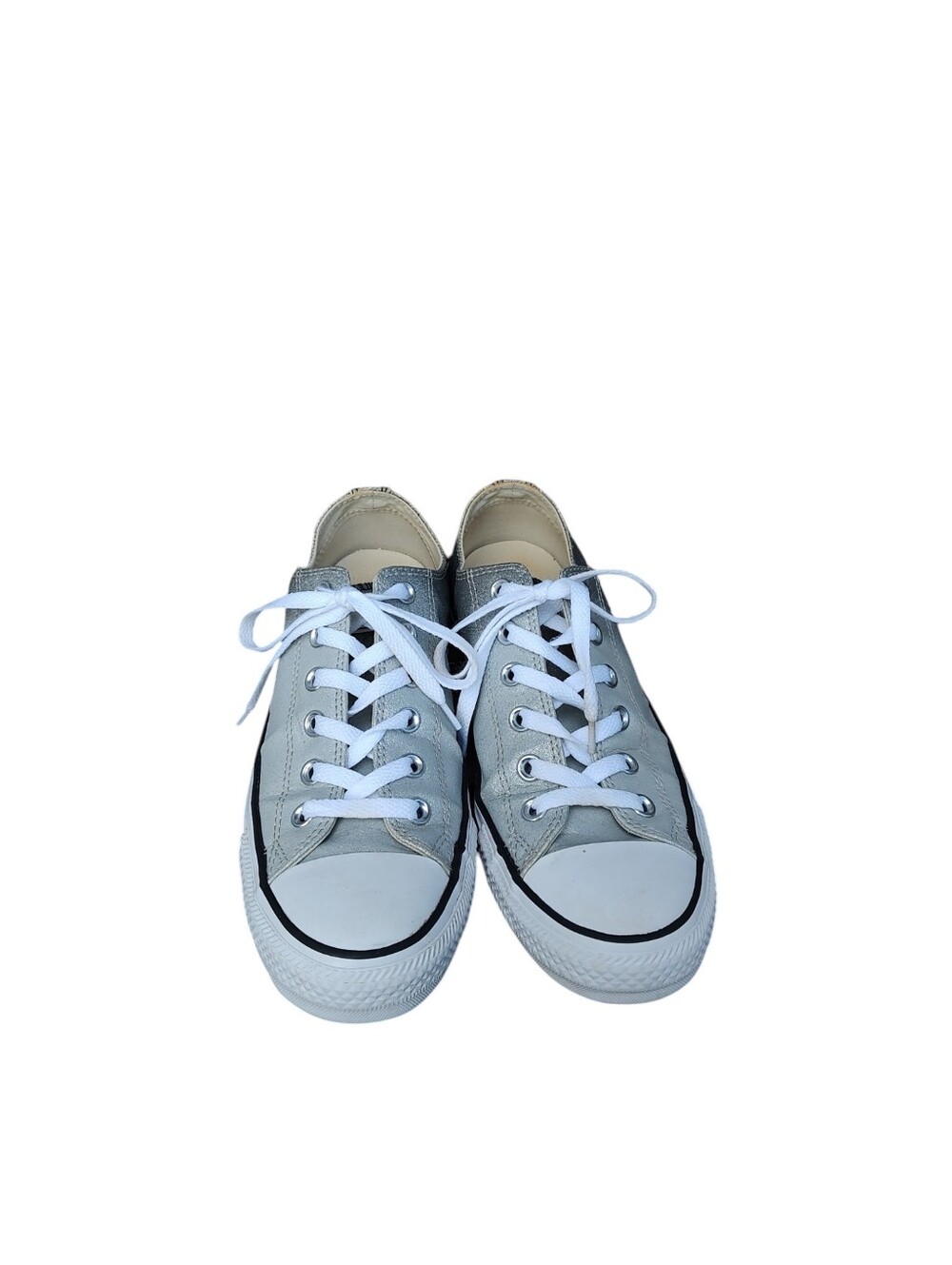 Converse Low-Top Sneakers in Silver - Picture 2 of 6
